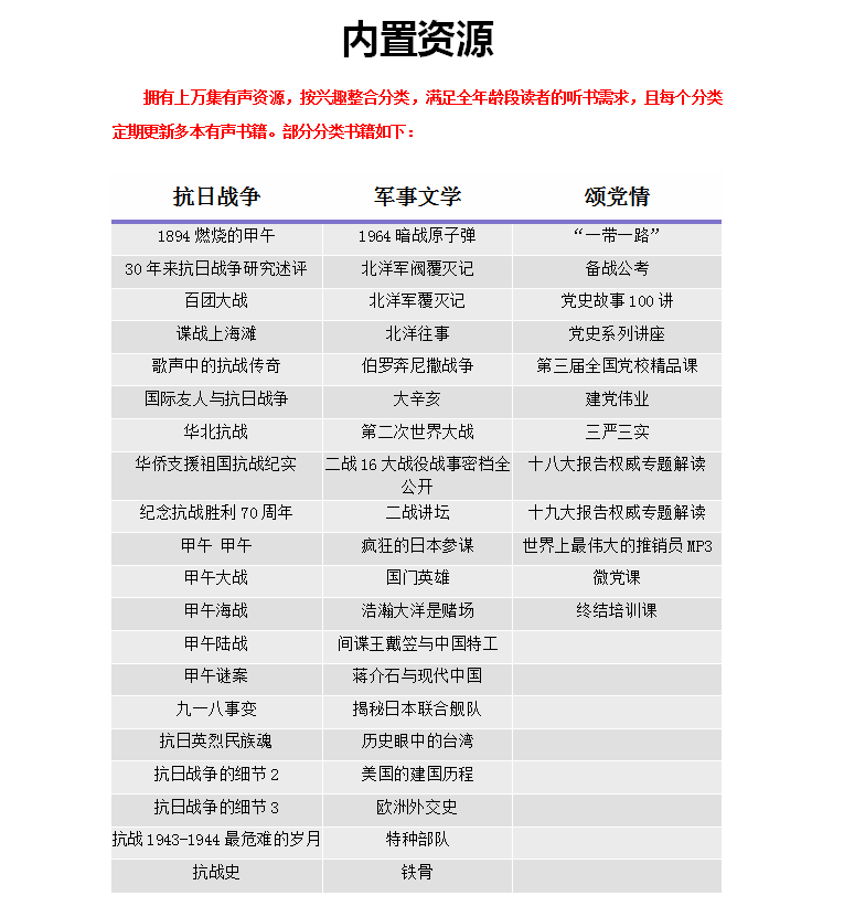 有聲聽書墻